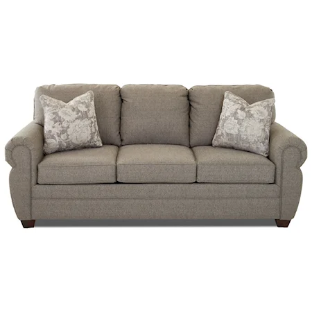 Rolled Arm Sleeper Sofa with Enso MemoryFoam Mattress